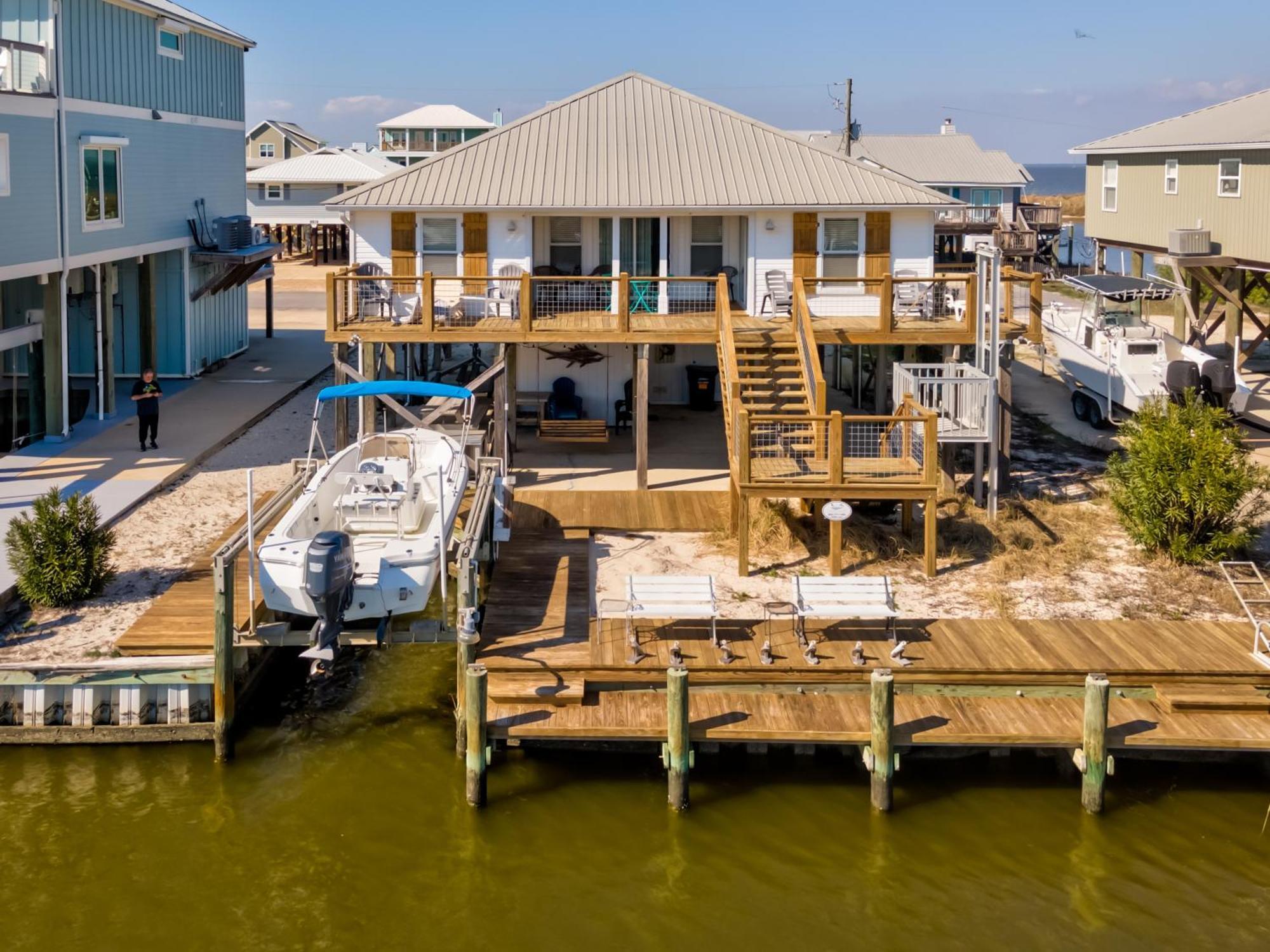 Waters Edge Retreat: Dock Access Near Bay & Gulf Villa Dauphin Island Exterior photo